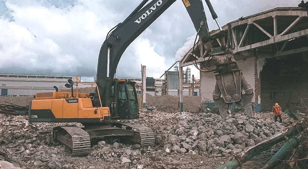 Дробление бетона